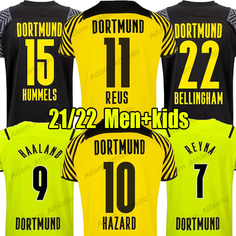 

HAALAND soccer jerseys player version 2021/22 REYNA REUS BELLINGHAM football shirts HUMMELS BRANDT HAZARD jersey GUERREIRO EMRE CAN men kids kit Camiseta de Futbol, 21-22 3rd