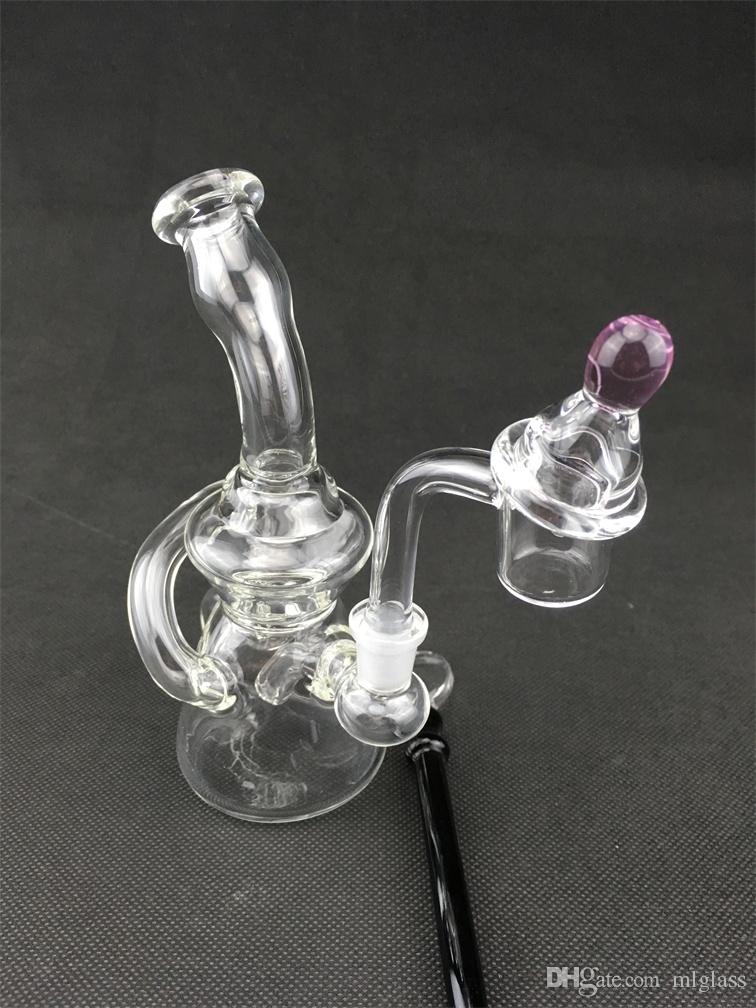 

Transparent three tube high quality hookah pipe