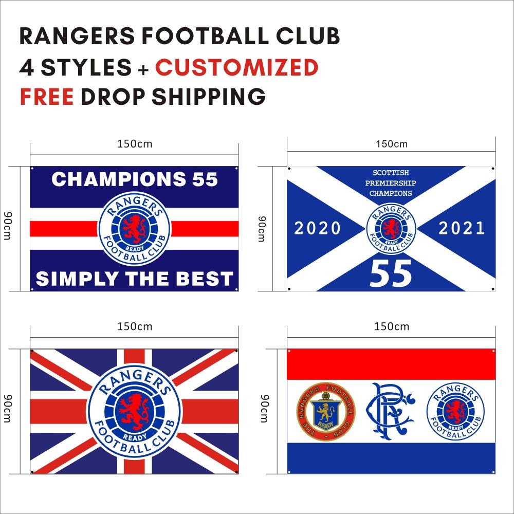 

Free Drop shipping Customized flag 3x5ft / 90x150cm Rangers Football Club FC Loyal Champions 55 Flags Banner for Outdoor Sport Decoration
