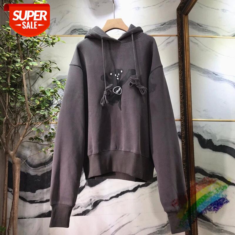

Brown Pink Bear print We11done Hoodies Men Women 1:1 Best Quality Streetwear Welldone Hoodie Hooded #Rs0N, Black