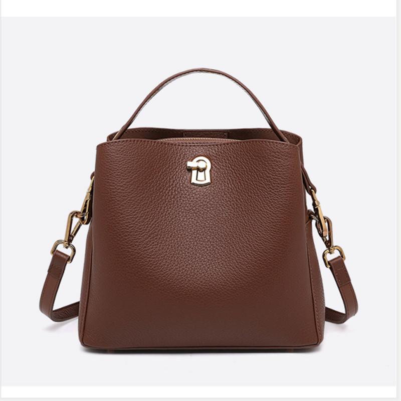 

Meipitila Leather Ladies Luxury Fashion Shoulder Bag High-grade Natural Cowhide Slant Slap Bag Ladies Handle Slant Slap, Black