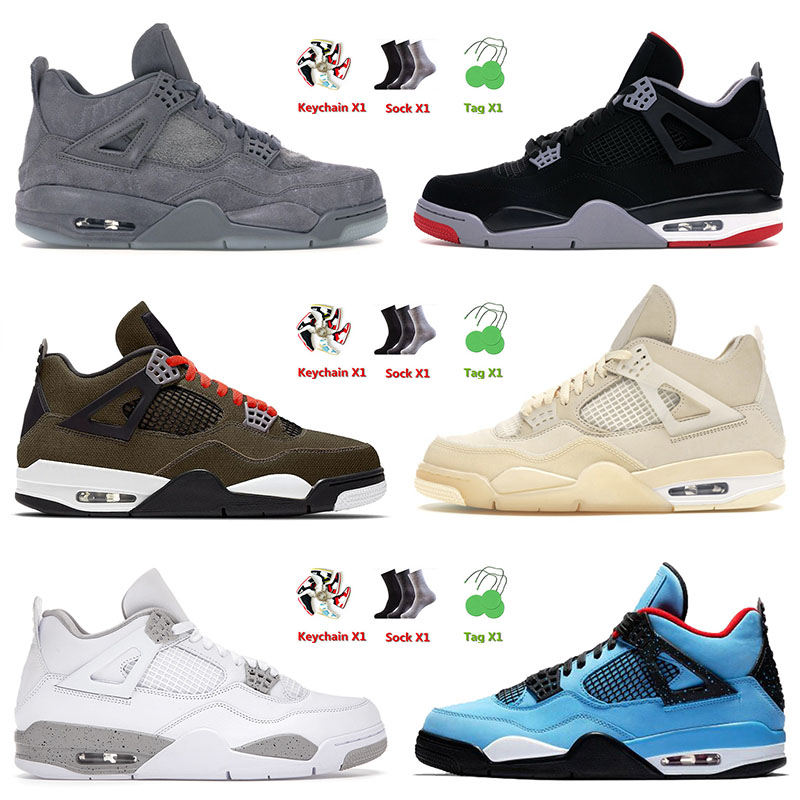 

Basketball Jumpman Shoes 4 4s IV Mens Women Bred Cactus Jack Kaws Grey White Oreo Sail Off Taupe Haze Sneakers Trainers Outdoor Size 13, D18 cool grey 40-47