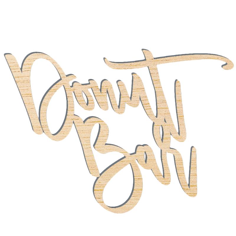 

Party Decoration 1pc Dessert Sweets Sign Desktop Donut Bar Wooden For Wedding