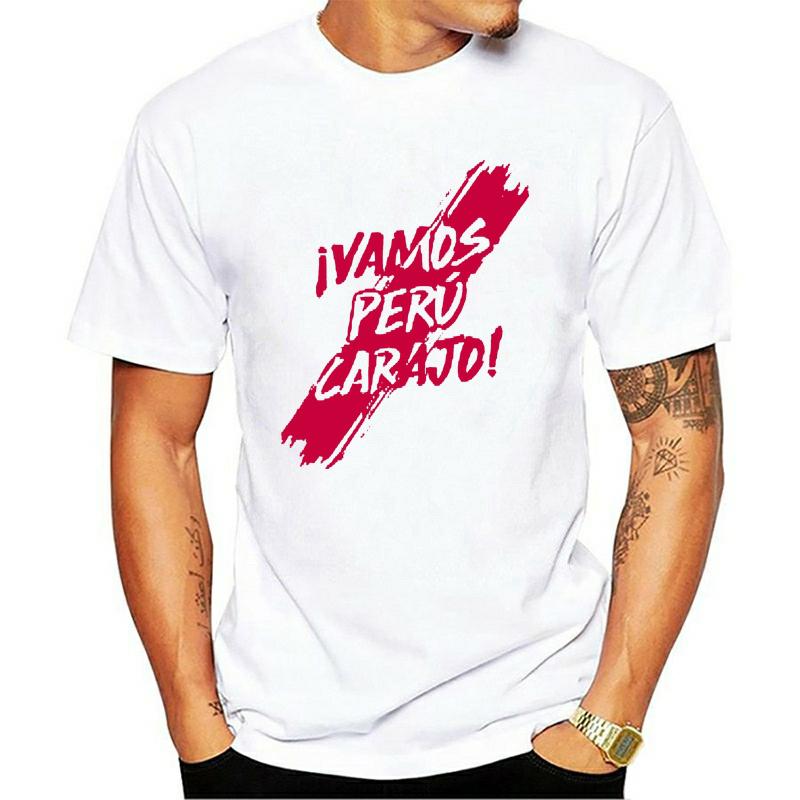

Men's T-Shirts Designing Vamos Peru Carajo T Shirt Men Letters Boy Girl Shirts Fitness Short-Sleeve, Not print