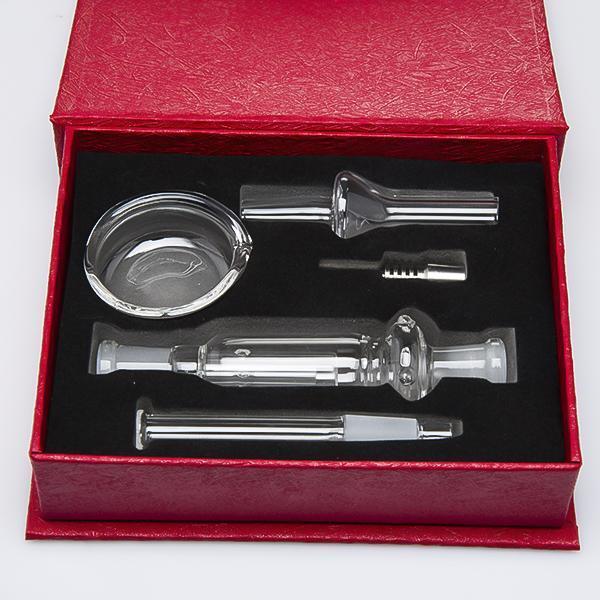 

10mm NC Kits Micro Straw Smoking Mini Kit with Stainless Steel Tip & Glass Bowl for water Pipe Small Oil Rig(S+G)