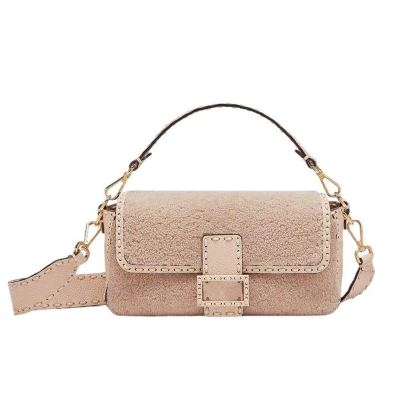 

Evening Bags Lambswool Flap Baguette Bag Iconic Motif Leather Thread Womens Stitch Metal Clutch Shoulder Crossbody Tote Ladies Handbag