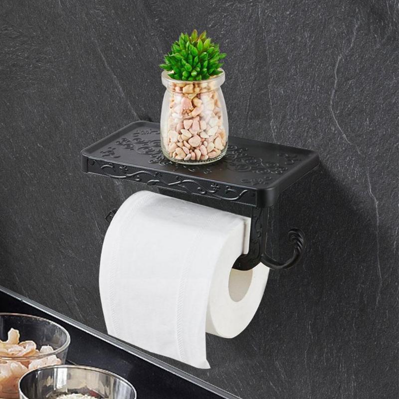 

Toilet Paper Holders Antique Towel Rack Holder Brass Roll Storage Mobile Tissue Accessory Bat O3d5