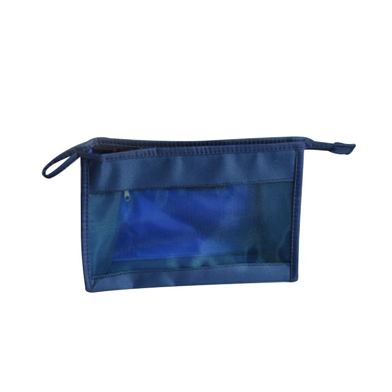 

pu leather durable cosmetic bag multi functional makeup storage bag with zipper closurecasual style travel pouch kd4