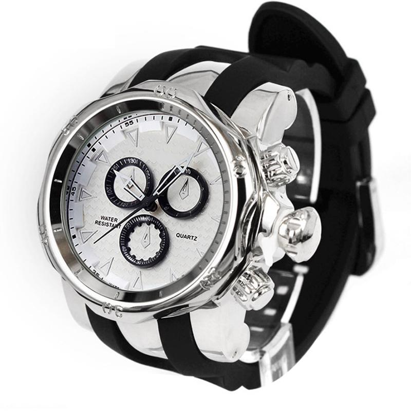 

Wristwatches SHHORS Watches Mens Big Dial Men Sports Silicone Band Quartz Montres Homme Mannen Horloge Reloj, 1330085black