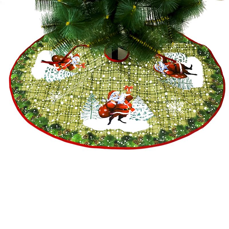 

Christmas Decorations ChristmasTree Skirts With Bandage Blanket Xmas Tree Foot Carpet Natal Gift Year For Home 90cm Fahion