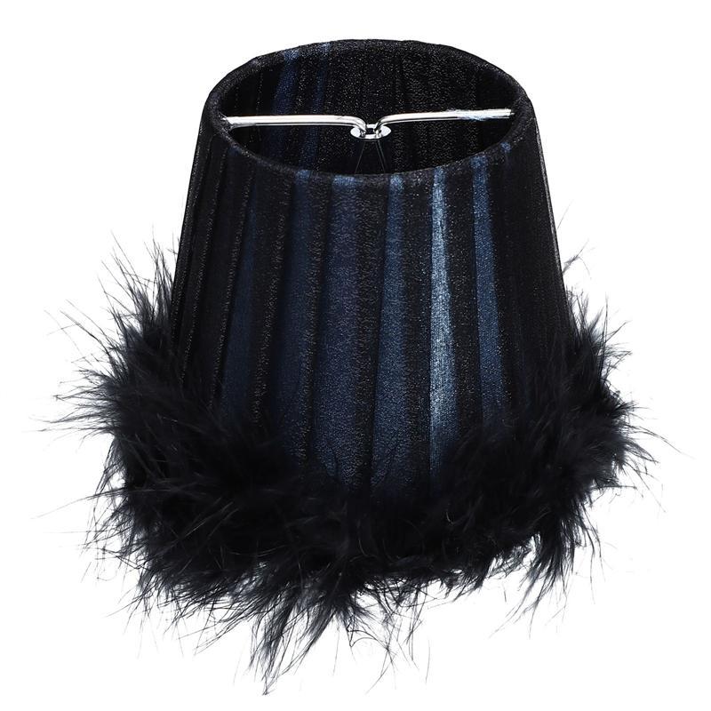 

Lamp Covers & Shades 1pc Feather Lampshade Indoor Use Cover Bedside Light Decor Accessory Decoration For Bedroom Year 2022 Abat Jour