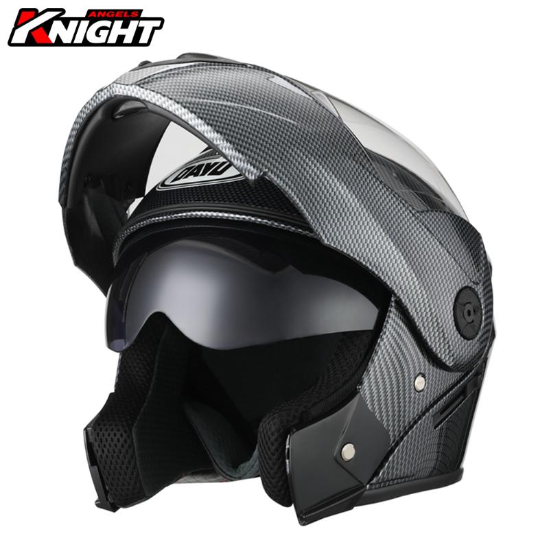 

Motorcycle Helmets Helmet Double Lens Motocross Casco Moto Flip Up Motorbike Touring Racing Carbon Fiber Open Face, 106-matte black-1
