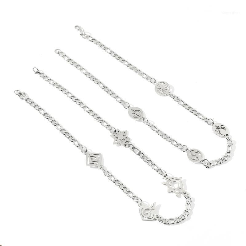 

Chains Anime Genshin Impact Necklace Charm Jewelry Stainless Steel Hip Hop Accessories Gift For Friends