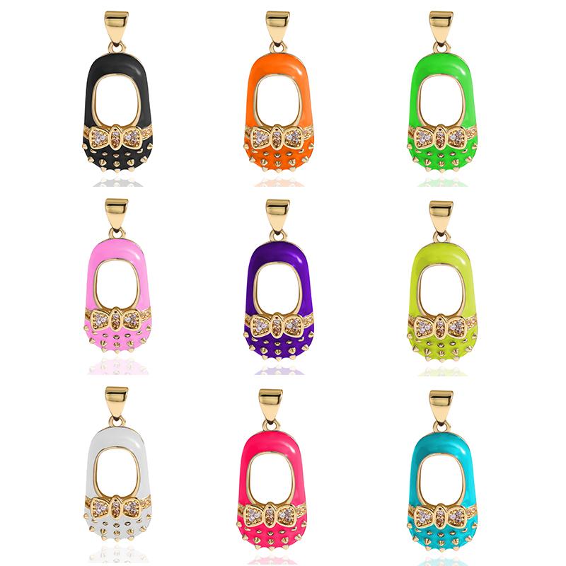 

Charms Arrivals Fashion Simplicity Micro Pave Zircon Bowknot Shoes Small Pendant DIY Necklace Jewelry Accessories Wholesale, Bronze;silver