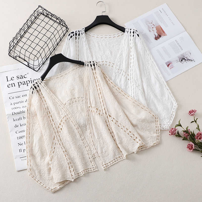 

Women Lace Hollow Blouses Ruffles Elegant Long Sleeve V-Neck Flower Black Brown Shirts Lace Patchwork Shirts Tops 210604, Apricot
