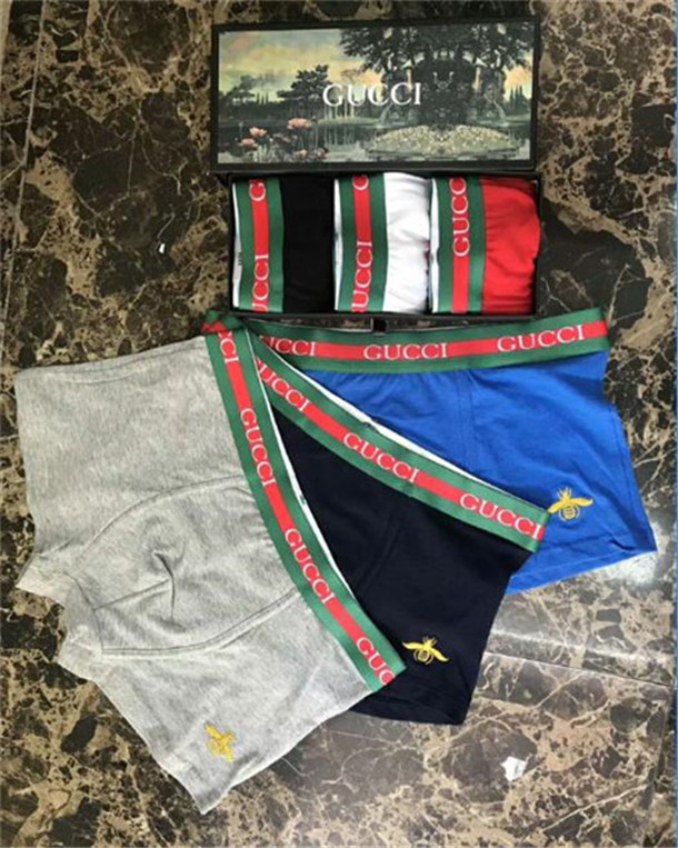 

New Mens G Boxer Underwear Shorts Fashion Sexy Underwear Short Man Breathable Male Gay Calzoncillo Boxer Brief Short with Box, Black;white