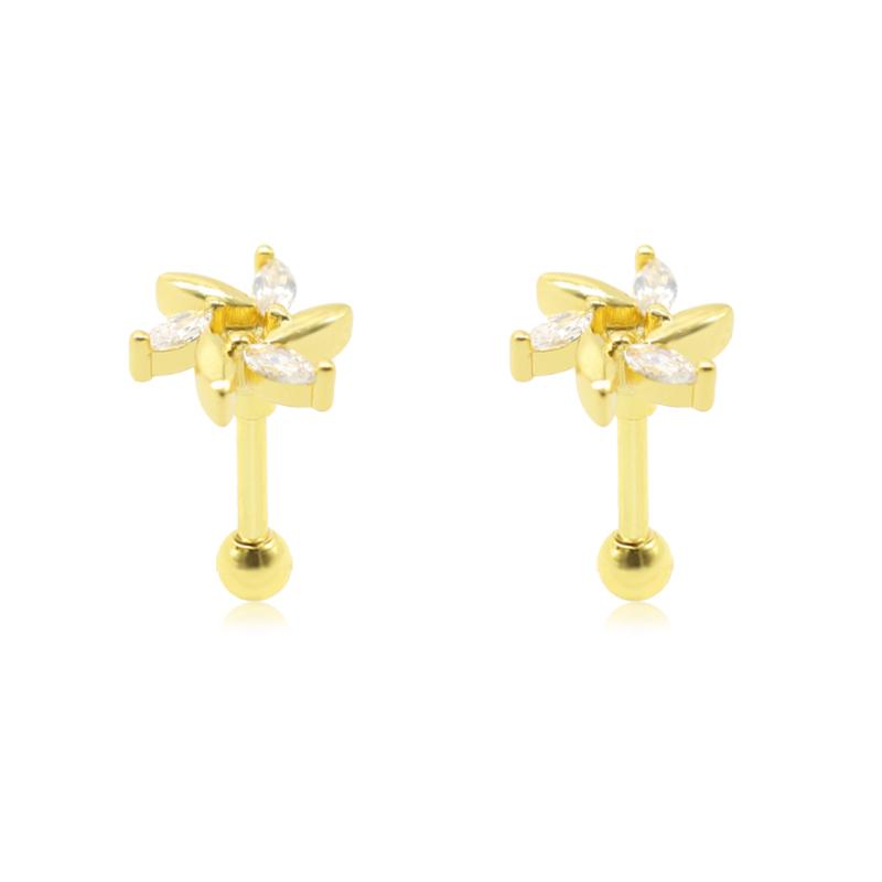 

Stud 2Pcs 16G Stainless Steel Labret Earrings Piercing Christmas Women Gift Halloween Simple Cute Jewelry