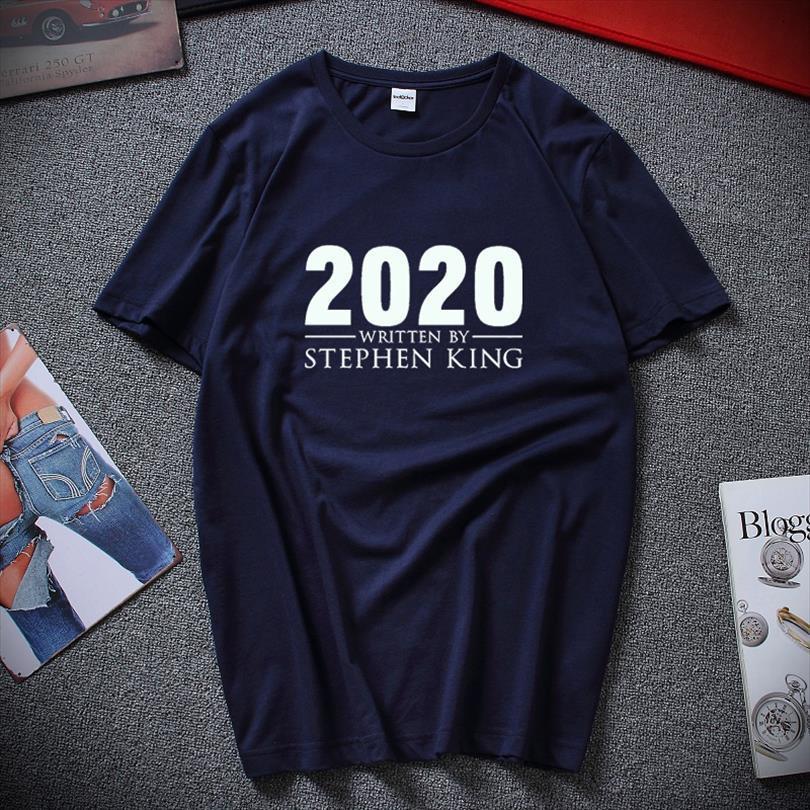 

written by stephen king mens novelty summer casual short sleeve o neck cotton men, White;black