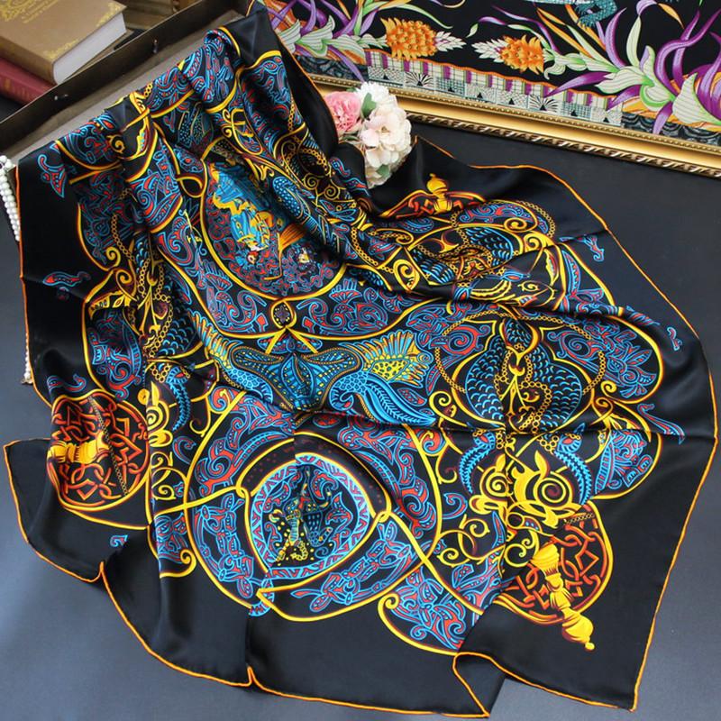 

Scarves KMS One Thousand And Nights Mulberry-Silk Silk Scarf Shawl For Women 110*110CM/60G