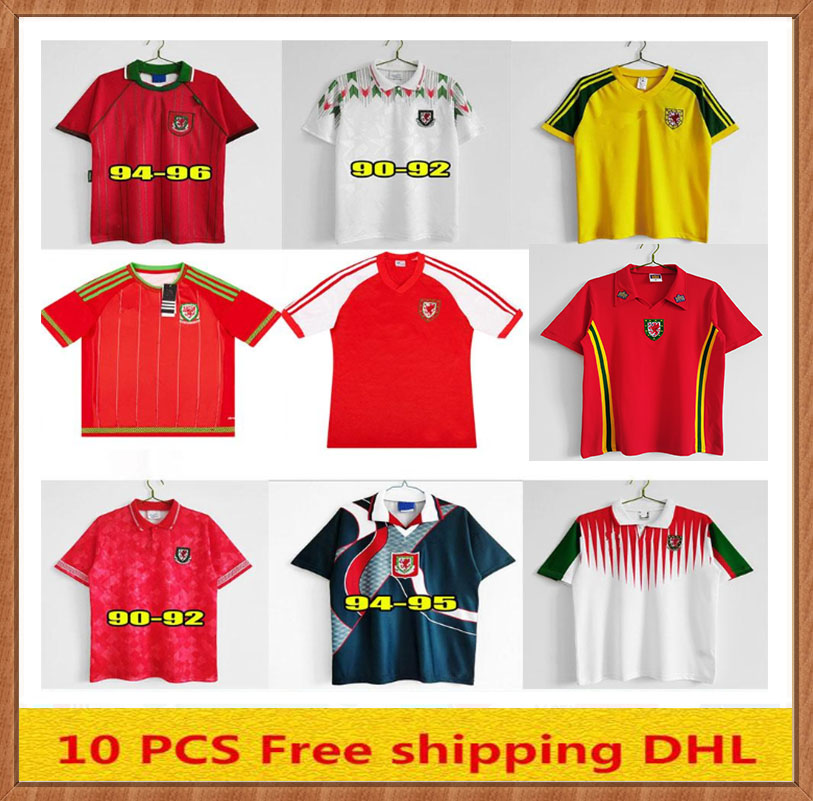 

15 16 1990 1992 1993 1995 1996 1997 1998 Wales retro soccer jersey 95 96 98 Giggs Hughes Saunders Rush Boden Speed vintage classic football shirt, Lavender