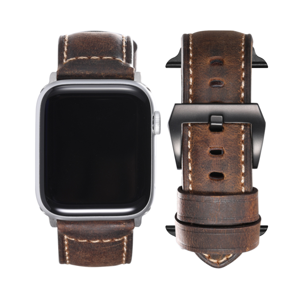 

Chimaera Vintage Leather Sport For Iwatch Watch Strap Series 4 3 2 1 Bracelet Mens For 42mm 38mm/44mm 40mm Y19052301