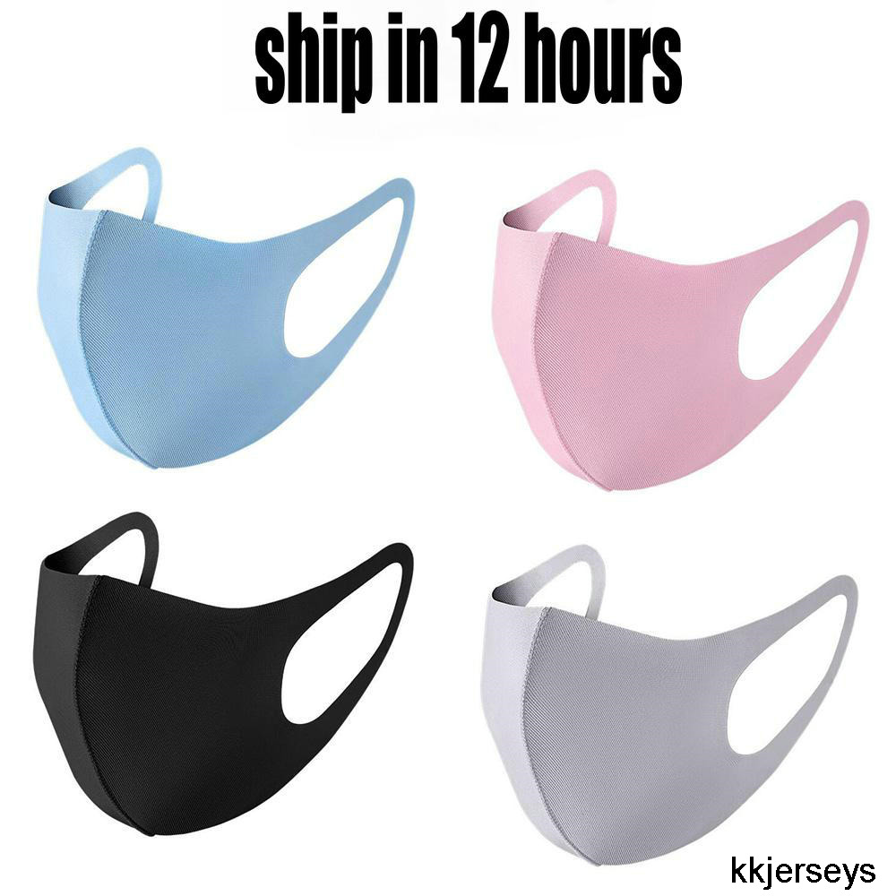 

Retail packaging face mask ice silk designer protective Mouth Cover Dustproof kpop Reusable washable comfortable Cotton Black Mascherine