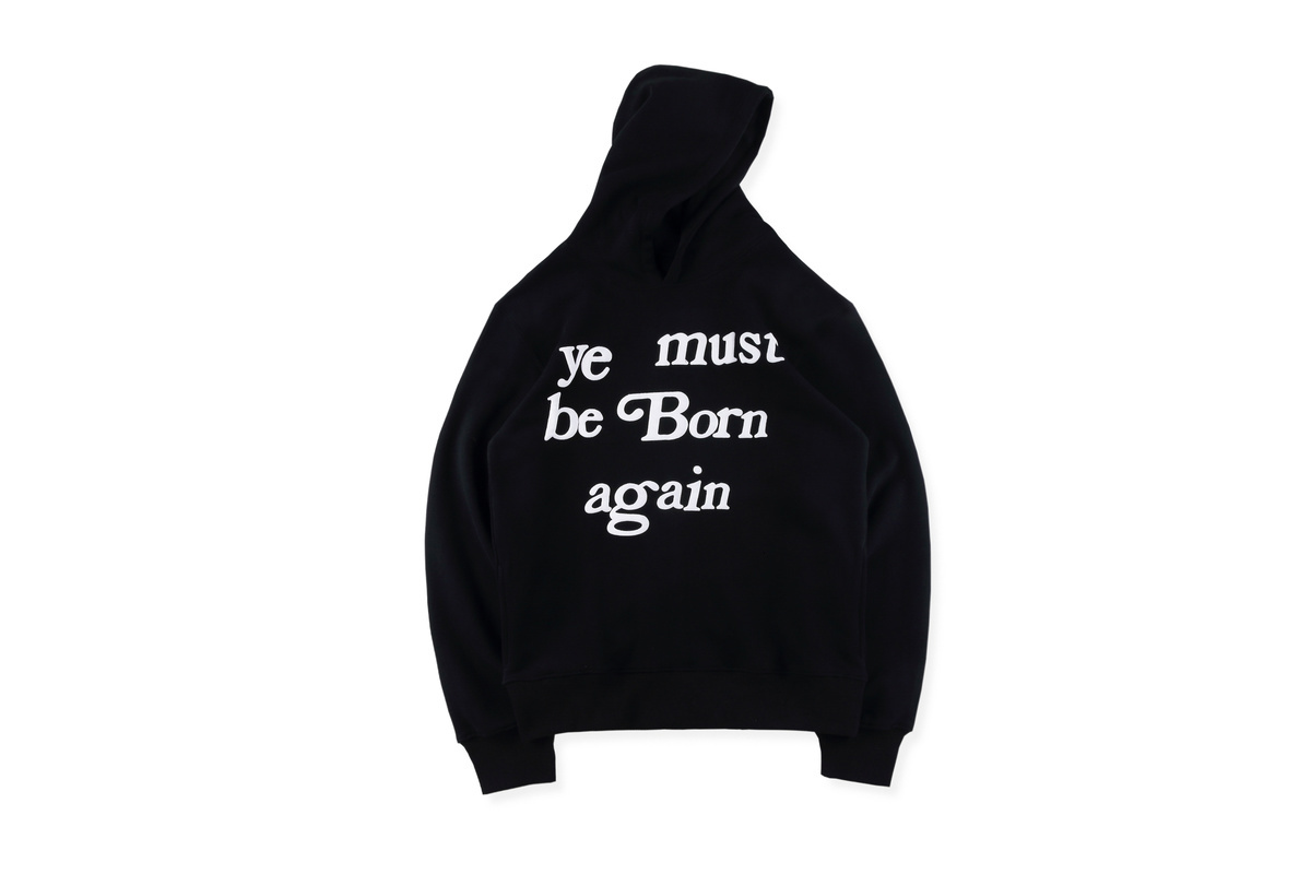 

2021 New Hoodies Men Women Kids See Ye Must Be Born Again Hood 3d Print Kanye West Streetwear Justin Bieber Hoodie Nkps, Black