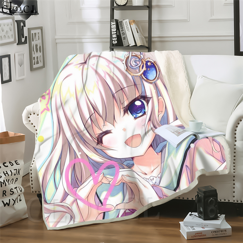 

CLOOCL Ahegao Endless Expression 3D Print Casual Style Conditioning Blanket Sofa Teens Bedding Throw Blankets Plush Quilt