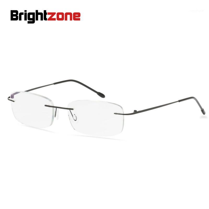 

Sunglasses Brightzone 2021 Fashion Men Women Alloy Eyeglasses Frame Stainless Steel Rimless Reading Glasses Oculos De Grau Feminino Armacao