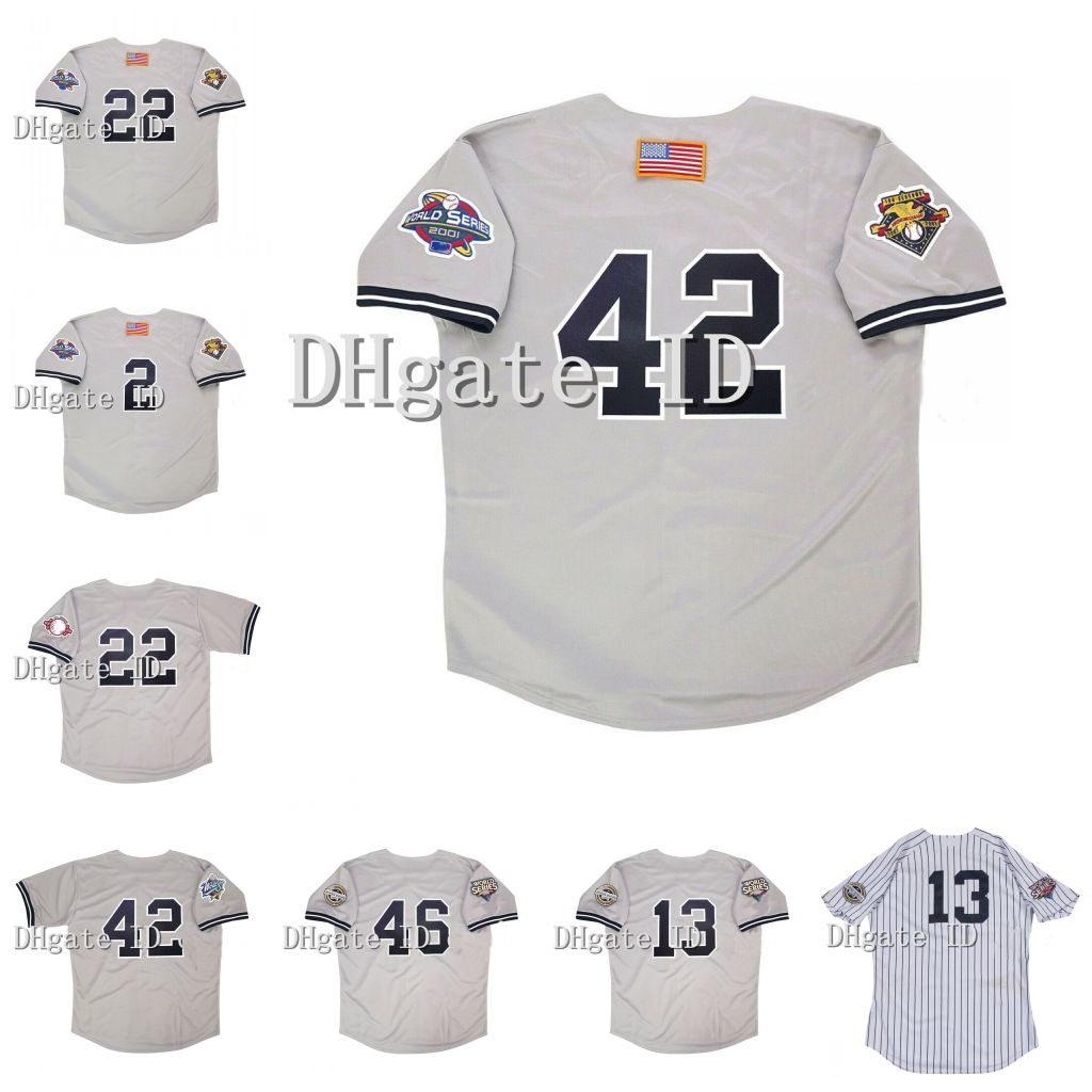 

2 DEREK JETER 2001 WS Vintage Baseball Jersey Aaron Judge Rizzo Alex Rodriguez Mariano Rivera Roger Clemens Andy Pettitte 1999 Retro Stitched embroidery Jerseys, As pic