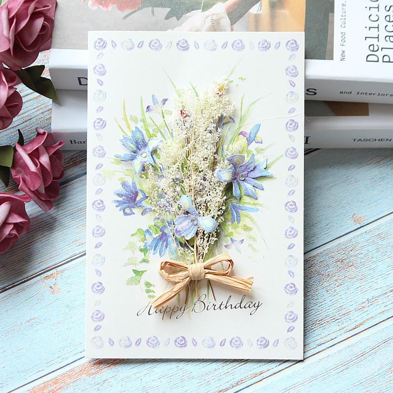 

Greeting Card Mother's Day Carnation Dried Flower Creative Cards