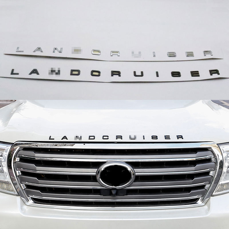 

For Toyota Land Cruiser Front Bonnet Emblem Insignia Logo Sticker Badge Symbol Car Decal Black Silver Color