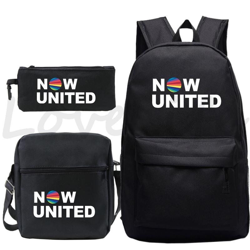 

Backpack Mochila Now United Prints 3 Pcs Set Knapsack For Teenagers Bookbag Girls Boys School Bags Travel Bagpack Daily Rucksack