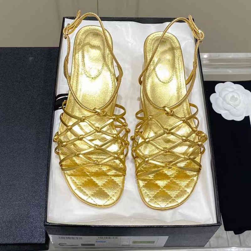 

70% Off Wholesale Sandals Flip-Flops Summer Women's Sandes Fashion Genuine Leather Narrow Band Weave Spuare Heels Comfortable Breathable Leisure Vacation Shoes, Black
