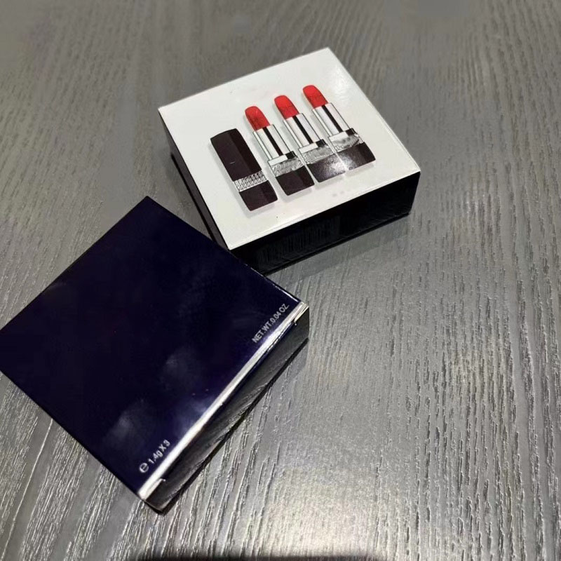 

Popular brand Makeup Matte Mini lipstick 3 Colors Matte 999 strong red SATIN 999 Lips cosmetic black tube, Customize