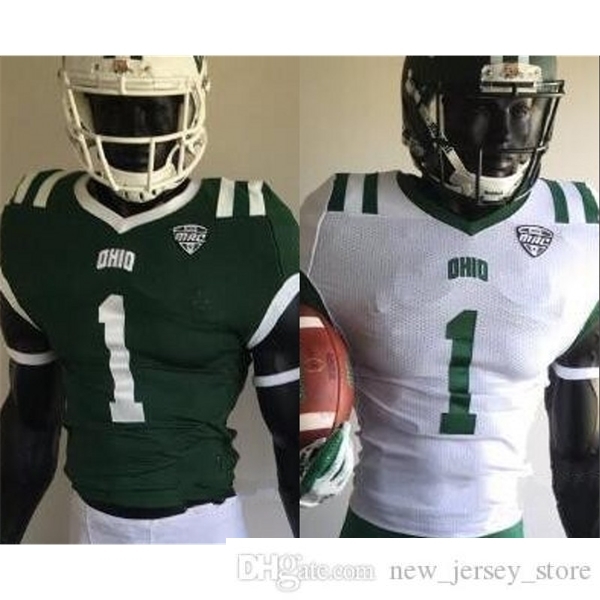 

Custom Ohio bobcats #62 Marcellis Williamson College Football Wear #2 javon hagan #12 Nathan Rourke white green stitched men's jersey