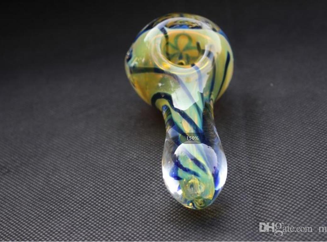 

Mini hand-painted flower glass hookah, head scoop pipe