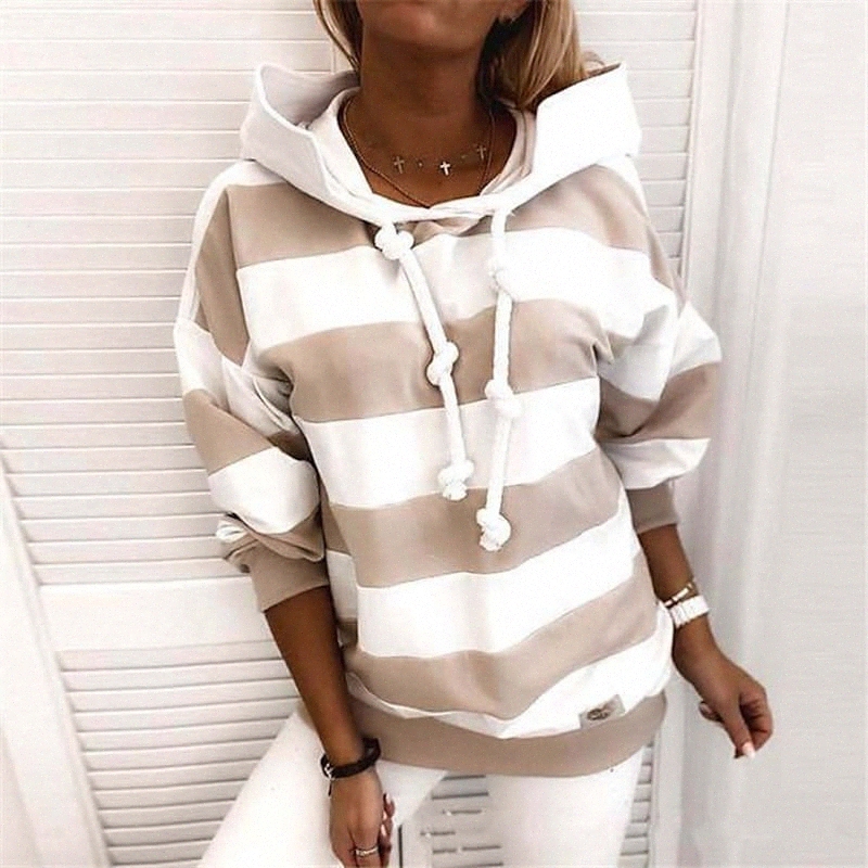 Women's Hoodie Pullover Striped Drawstring Daily non-printing Basic Hoodies Sweatshirts Blue Blushing Pink Black T4uM#