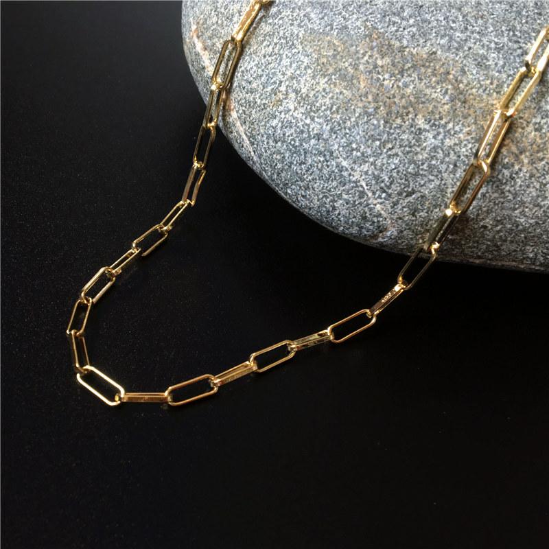 

Chains FUWO Wholesale Brass Box Chain Necklaces High Quality Anti-Tarnish Gold Dipped For Jewelry Making NC019