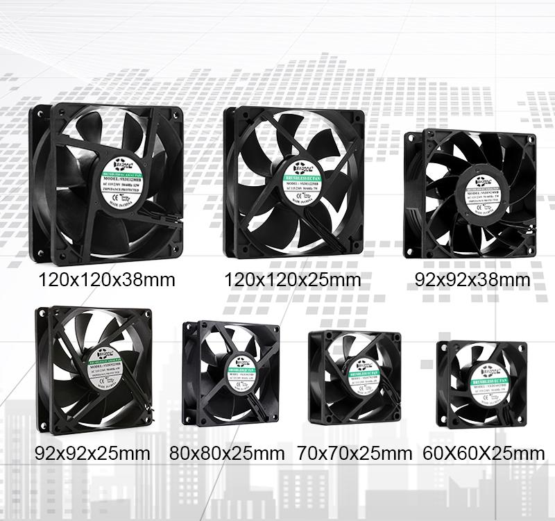 

Fans & Coolings SXDOOL EC Fan Dual Ball 60mm 70mm 80mm 90mm 120mm Brushless 110V 115V 120V 220V 240V Axial 6025 8025 9225 12025 12038