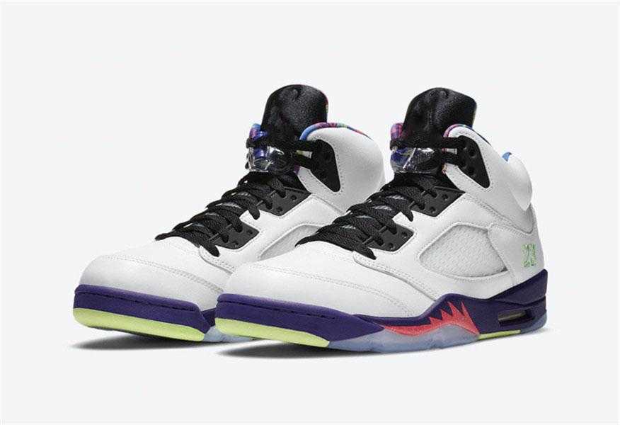 

2021 Authentic 5 Alternate BelAir Men 5S Court Purple Racer Pink Ghost Green Athletic Shoes Sports Sneakers With box DB3335-100, Alternate bel-air