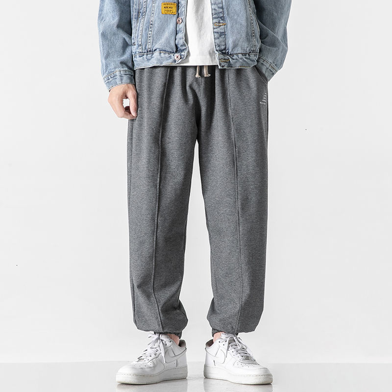 

2021 New Spring Sweatpants Men' Fashion Solid Color Casual Men Streetwear Joggers Track Pants Mens Large Size -4xl Rxy2, Black