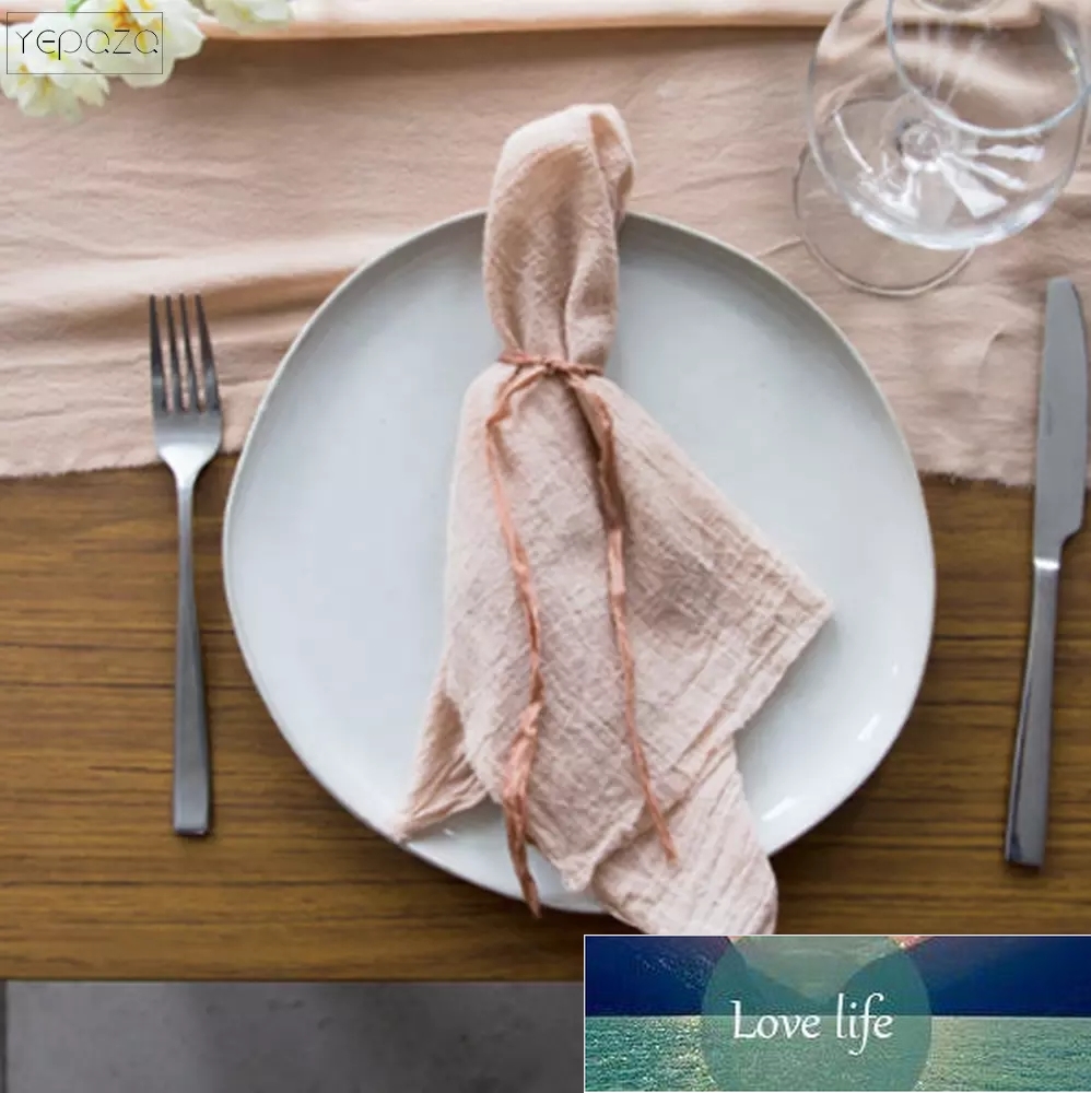 

YEPQZQ home decor 32 colours gauze napkin for event in 43x43cm