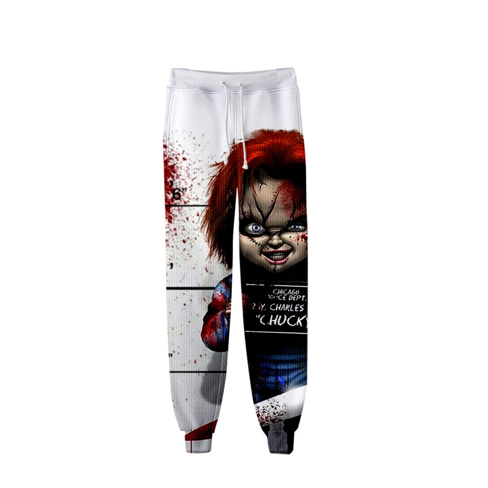 

The evil Good Guys Toy Sweat Pants Halloween Chucky Joggers Pants Trousers Men/Women Clothing Hip Hop Pantalon Homme Sweatpants J0311, Black;white