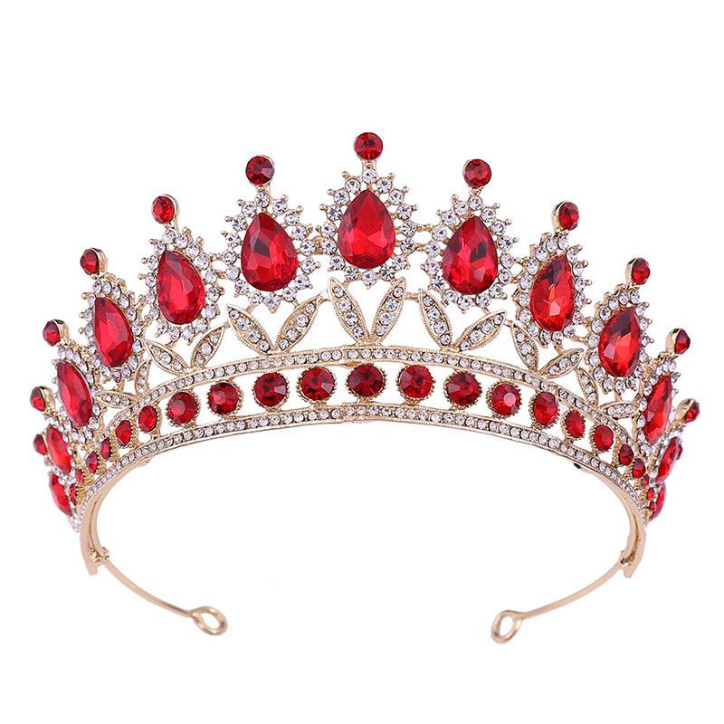 

Hair Clips & Barrettes Bride Tiaras Crowns Crystal Diadem Veil Tiara Rhinestone Queen Crown Wedding Bridal Accessories Headpiece ML852, Golden;silver