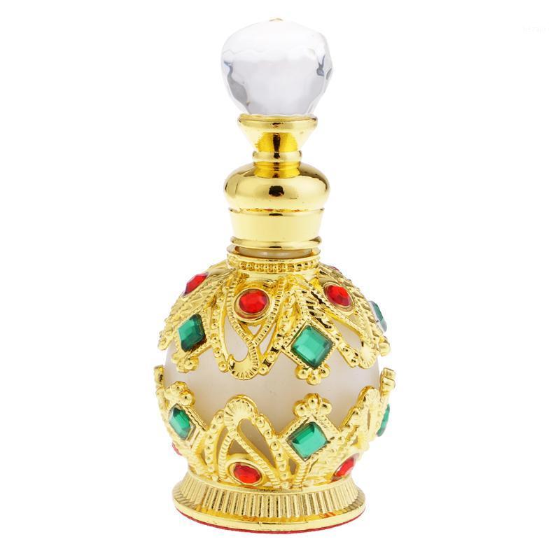 

Storage Bottles & Jars Vintage Metal Perfume Oil Bottle Hollow Out