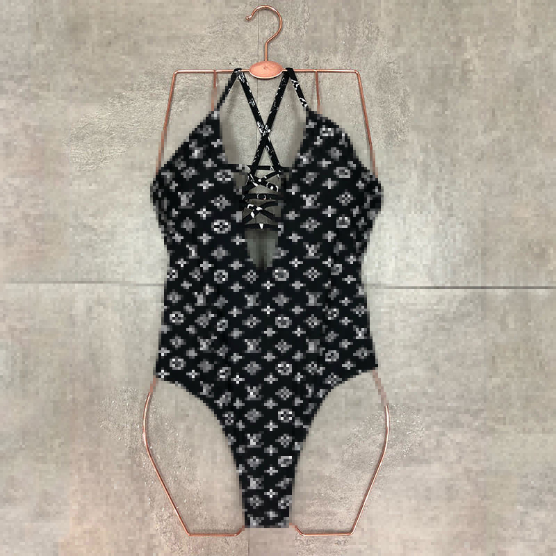 

Sexy One-piece Bikini For Women Swimsuit With Letters Summer Fashion Swimwear Lady Backless Bathing Suits -XL, 01