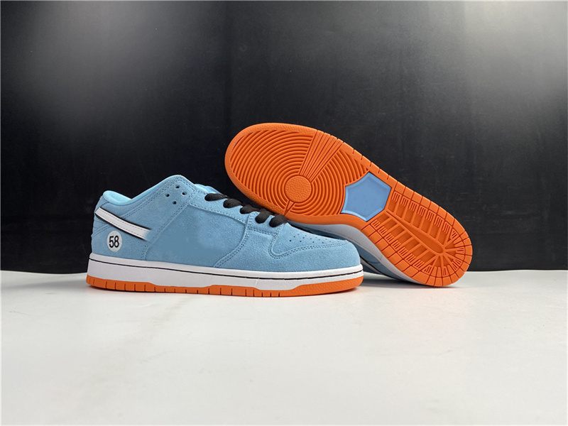 

SB Dunks Low Pro Club 58 Gulf Casual Sports Shoes Blue Chill Safety Orange Black White Flat Sneakers Ship With Shoebox, Clear