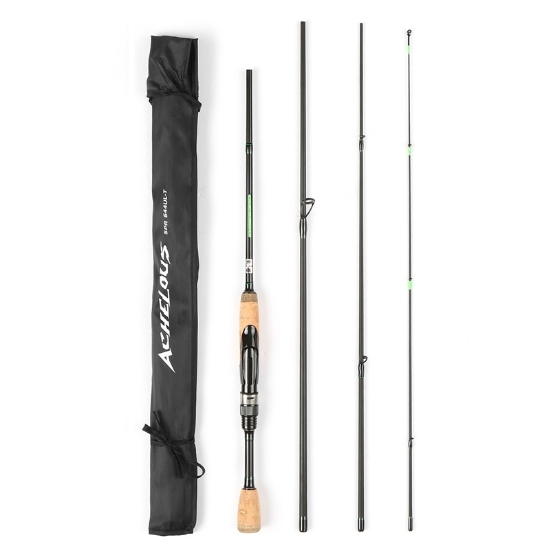 

Portable Travel Spinning Fishing Rod 6.8FT Lightweight Carbon Fiber 4 Pieces Pole fishing tackle accessories 211123
