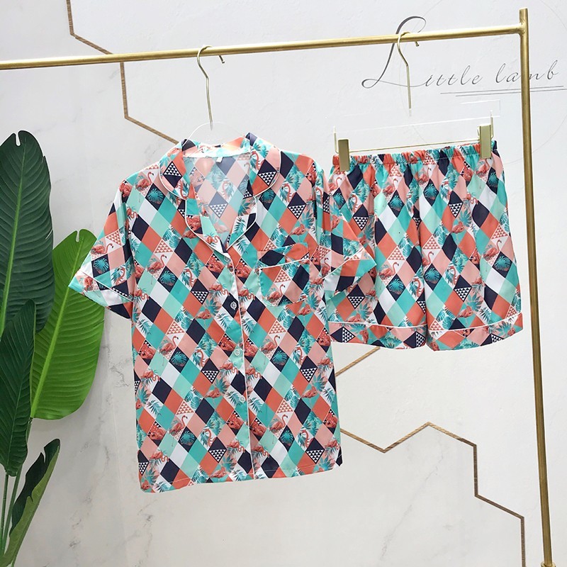 

Mrs. 2pcs Rhombic Sergeant Paige a Cute Flamingos E4te, Color-1